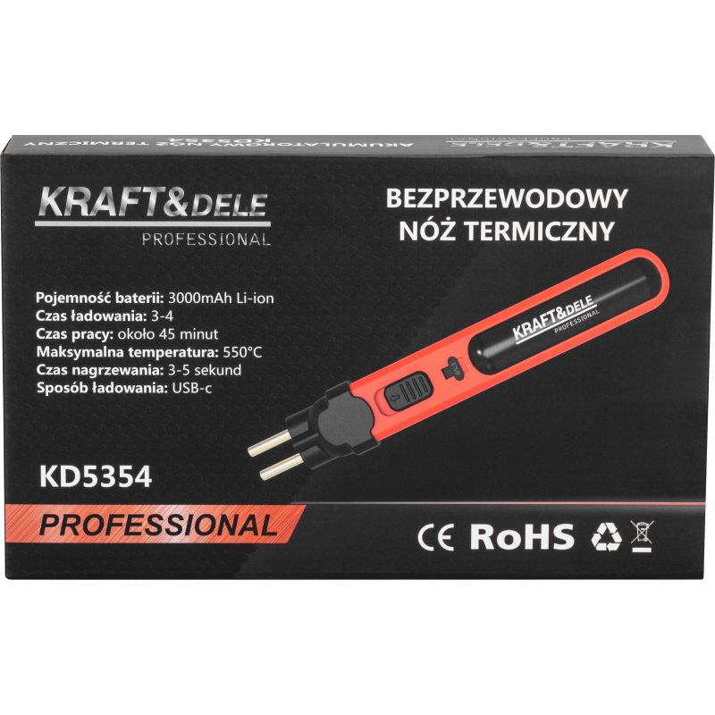 Bezprzewodowy nóż termiczny 3000mAh KD5354