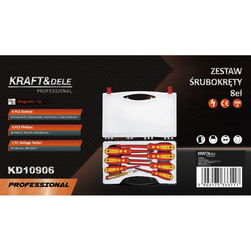 Zestaw śrubokrętów 8el. KD10906