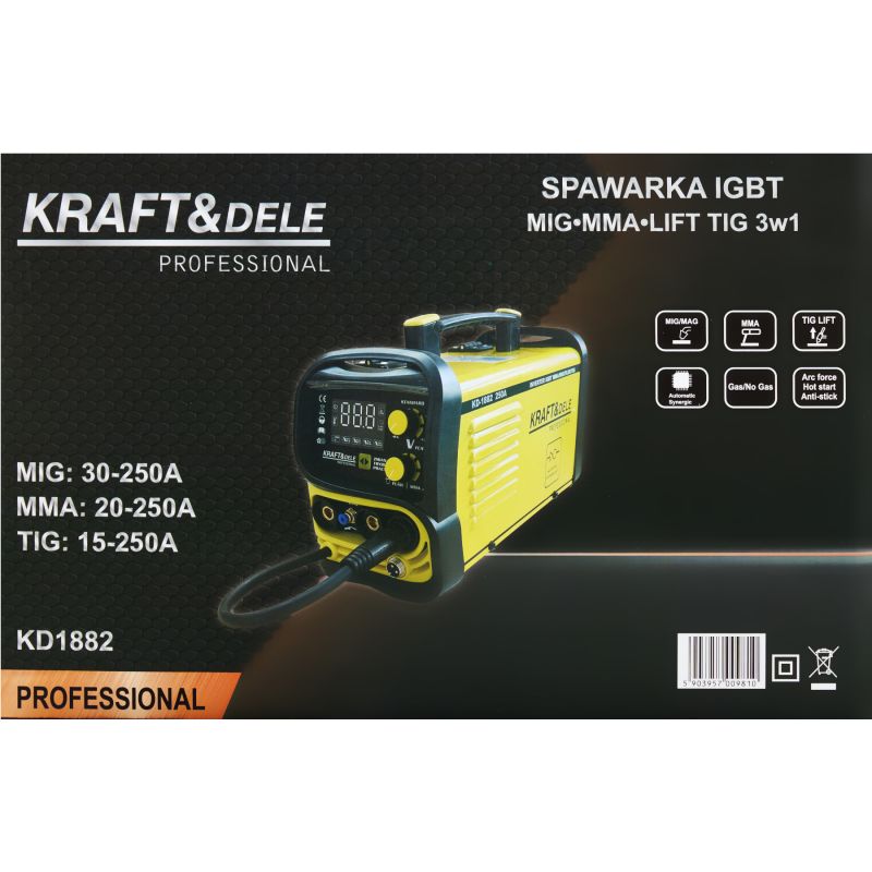 Spawarka igbt - gaz / bez gazu / mig / mma / tig KD1882