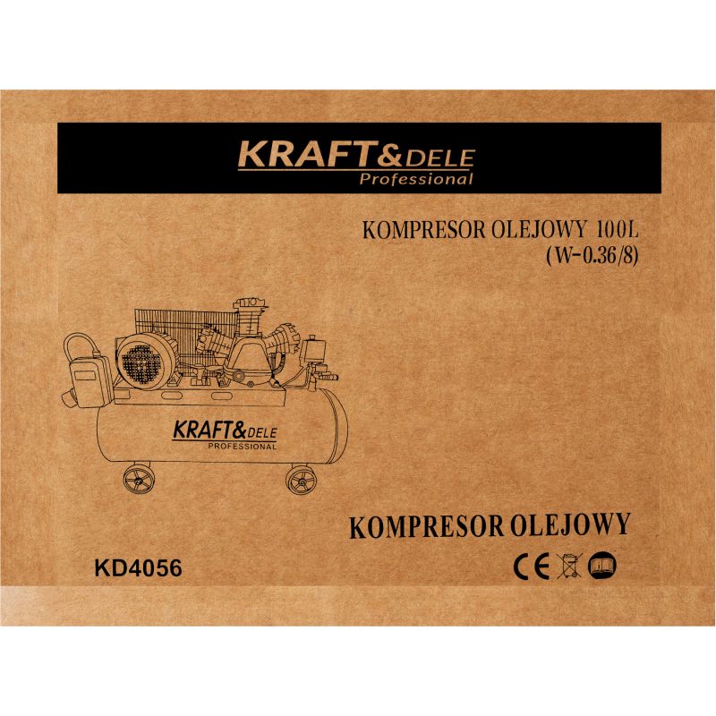 Kompresor olejowy 100L 4100W 650L/min KD4056