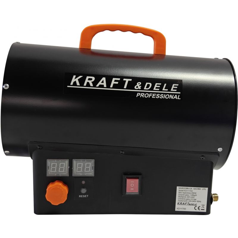 Nagrzewnica gazowa 25kW + Termostat + Reduktor KD11700