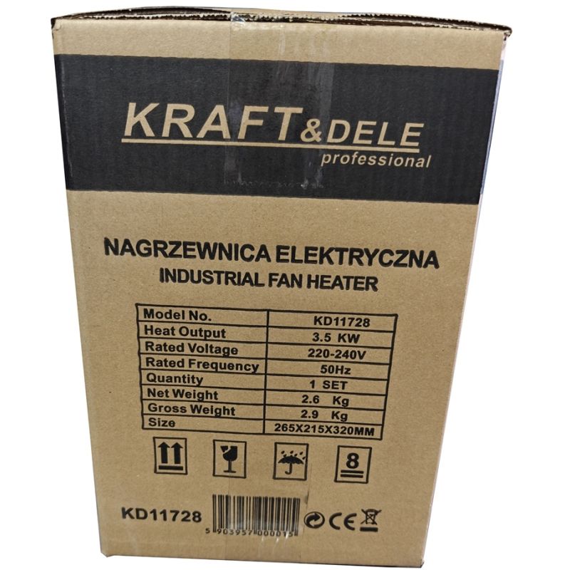 Nagrzewnica elektryczna farelka 3,5kW 230V KD11728