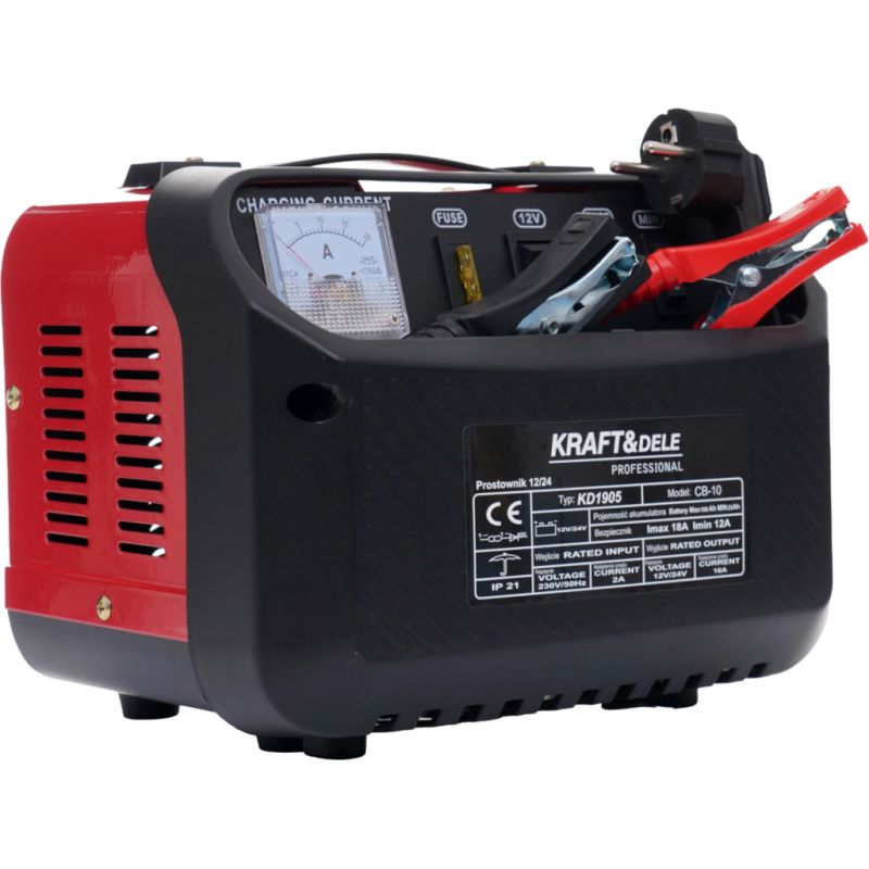 Prostownik samochodowy 12V 24V 10A 60Ah KD1905