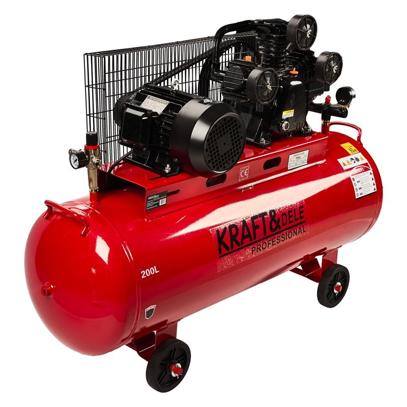 Olejový kompresor 200L 3 valce KD1474 + separátor