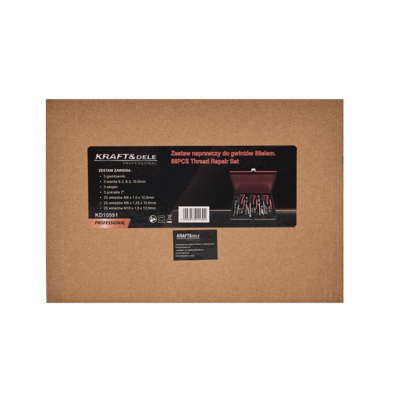 Gwintowniki zestaw naprawczy do gwintów 88 el. KD10591