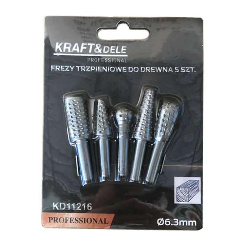Frezy trzpieniowe do drewna 5szt.KD11216