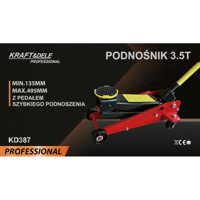 Podnośnik Hydrauliczny Niskoprofilowy KD386 Żaba