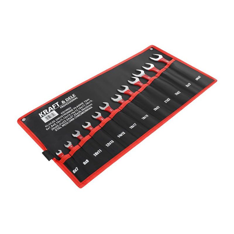 Klucze dwustronnie płaskie 12el. KD10924