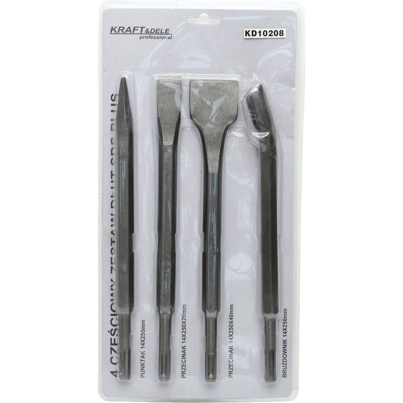 Zestaw 4 Dłut do betonu SDS KD10208