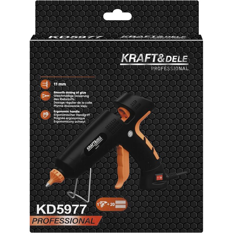 Pistolet do kleju na gorąco + 20 wkładów klejowych KD5977