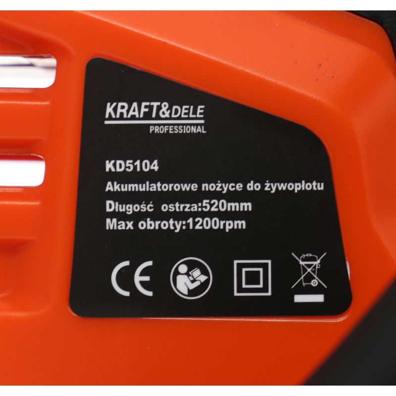 Akumulatorowe nożyce do żywopłotu KD5104