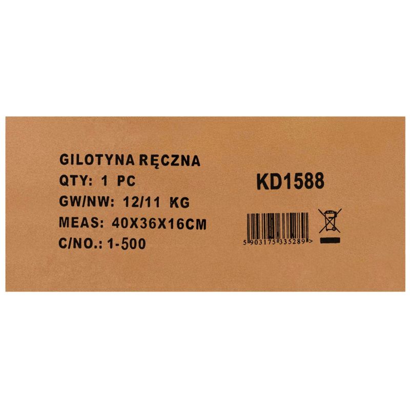 Gilotyna ręczna 5" do blachy stalowej prętów nożyce