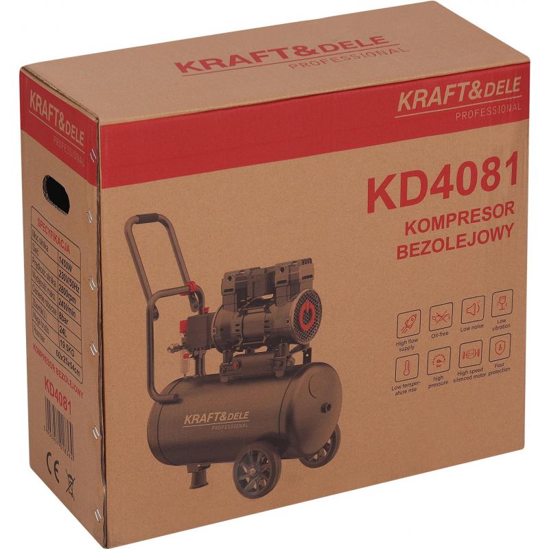 Kompresor bezolejowy 24L 1450W KD4081