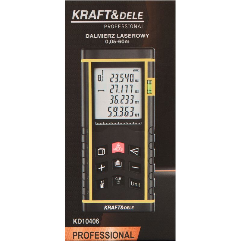 Laserowy miernik cyfrowy dalmierz 60m KD10406