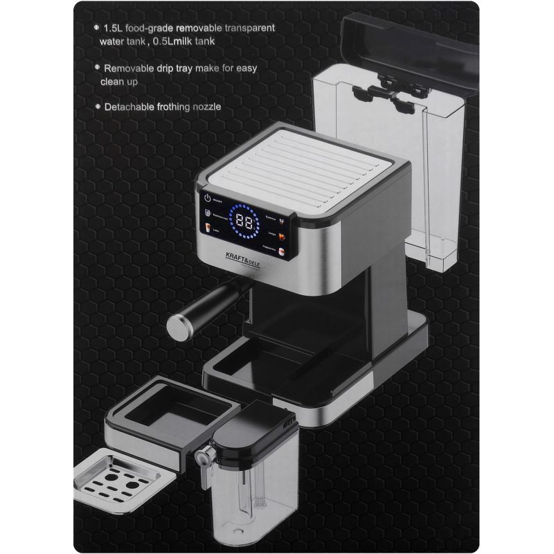 Ekspres ciśnieniowy do kawy 1500W 20 bar LCD KD4292