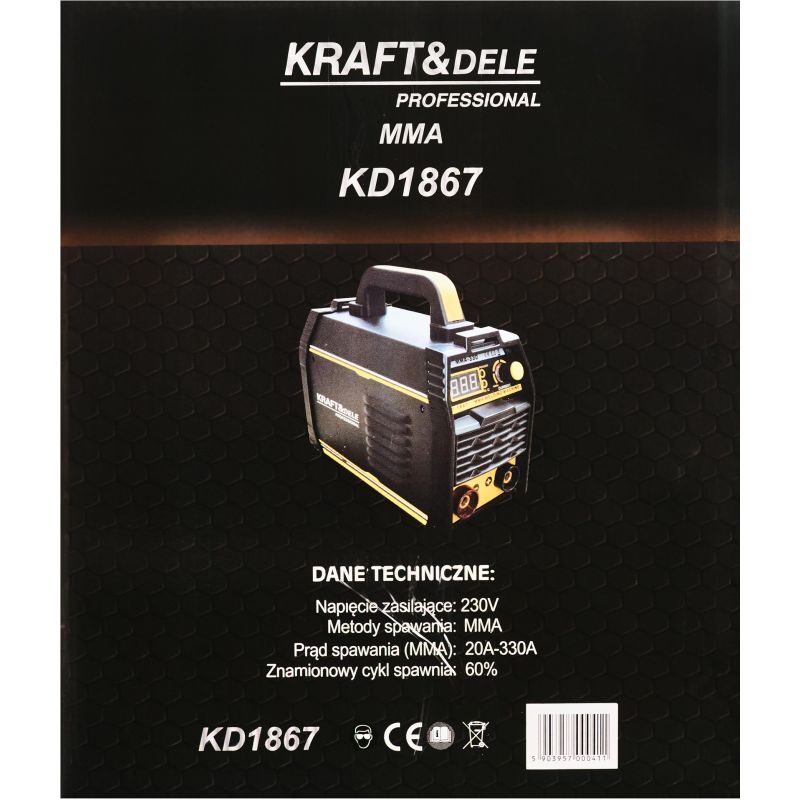 Spawarka inwertorowa MMA IGBT LCD 330A KD1867