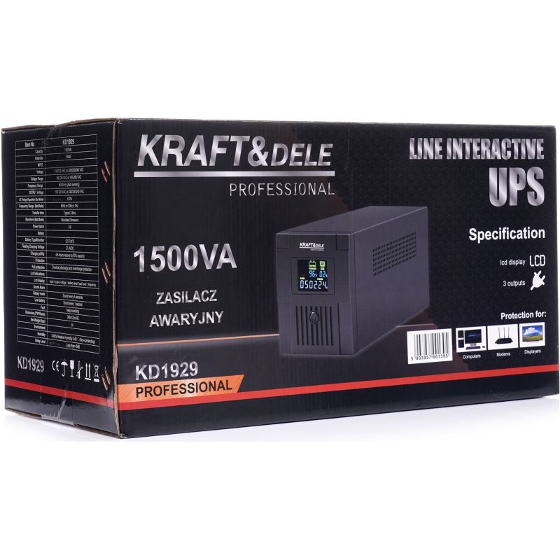Zasilacz awaryjny UPS 1500VA LCD KD1929