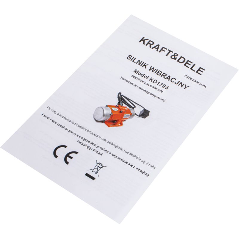 Silnik wibracyjny 1 fazowy 45W 3000 obrotów KD1793