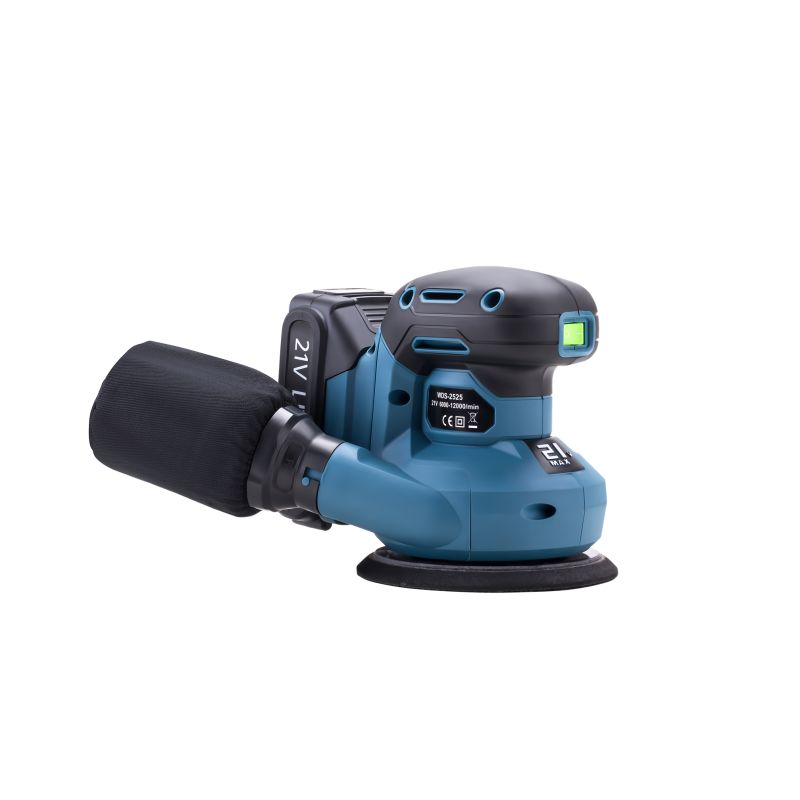 Szlifierka mimośrodowa akumulatorowa 21V 125mm + akumulator 3Ah + ładowarka WDS2525