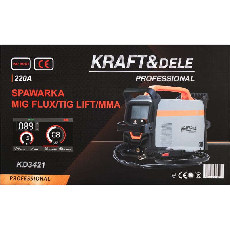 Spawarka inweroorowa 220A / mig flux / tig lift / mma KD3421