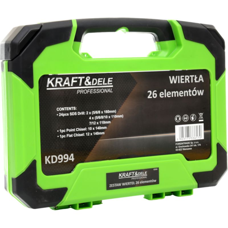 Zestaw wierteł i dłut SDS - 26 el. KD994