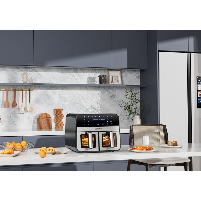 Beztuková fritéza 9L 2500W dve oddelenia 4,5L + LCD KD4179