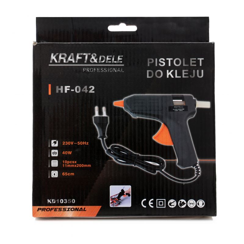 Pistolet do kleju na gorąco 40W + 7 wkładów KD10350