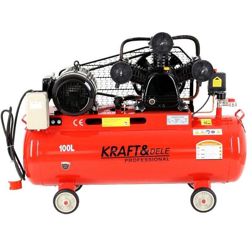 Olejový kompresor 100L, 3 valce, 400V, KD405
