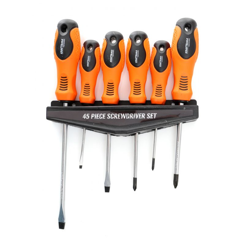 Zestaw śrubokrętów, szczypiec i bitów 45szt. . KD10893