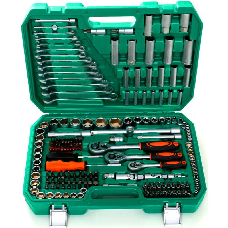 Zestaw Kluczy Duży Nasadowe Płaskie KD307 216el. Walizka