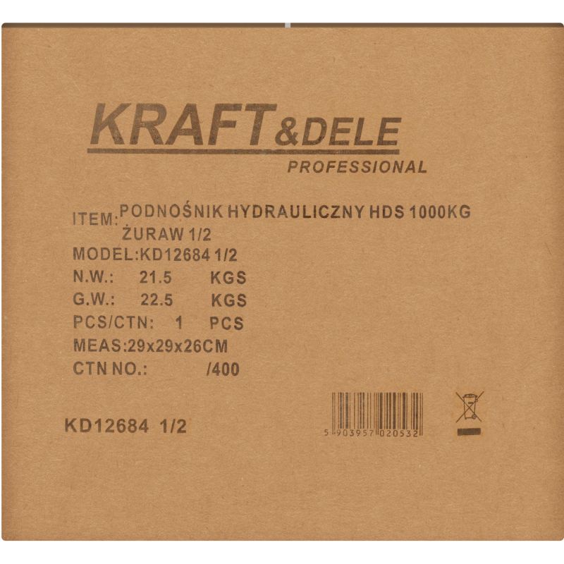 Podnośnik Żuraw hydrauliczny HDS 1000kg KD12684