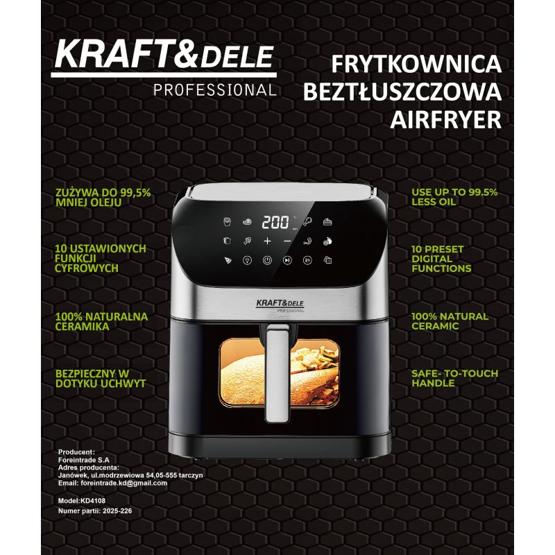 Bezolejová fritéza Airfryer 6 l, model KD4108
