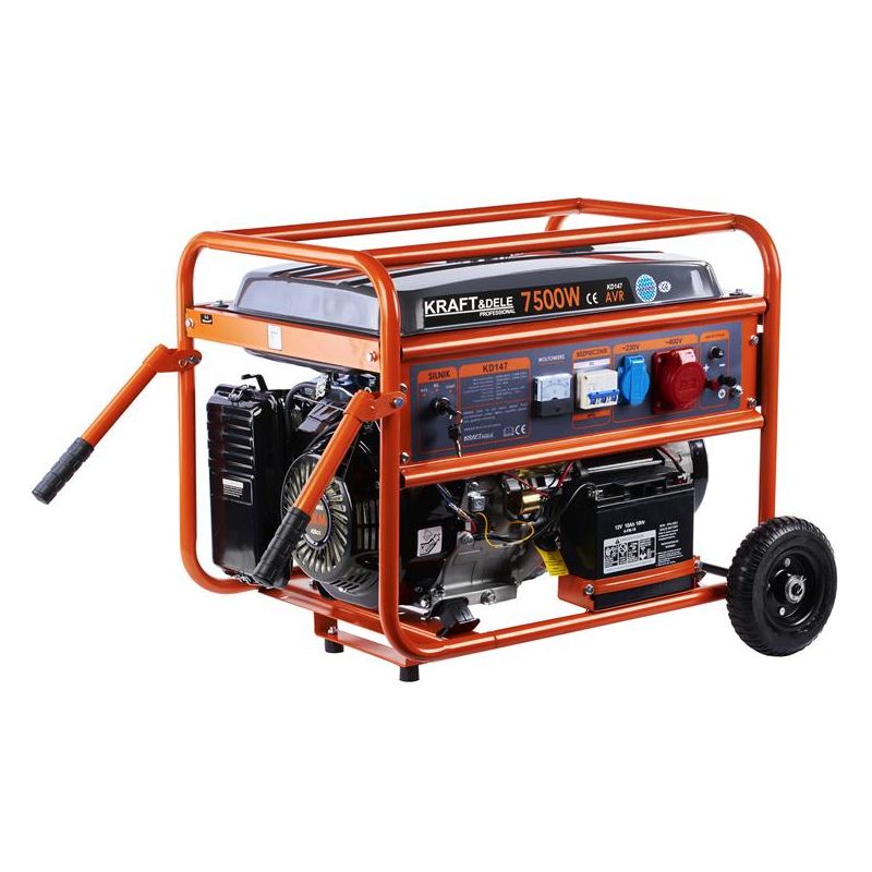 Generátor produkuje 7500 W, 230/400 V, model KD147