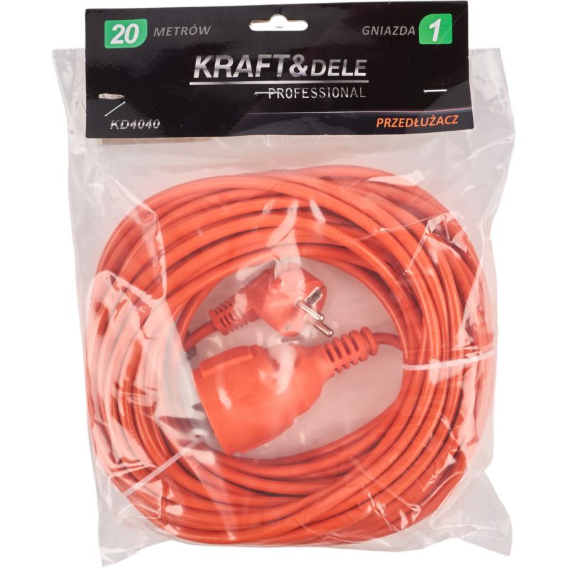 Przedłużacz ogrodowy 3 żyłowy 20m KD4040