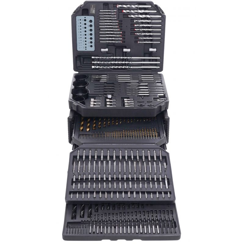 Wiertła, otwornice, dłuta, bity - zestaw 300-el. KD998