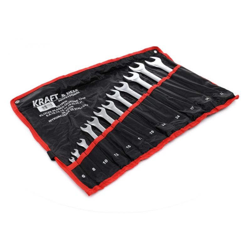 Klucze płasko-oczkowe 12el. KD10938