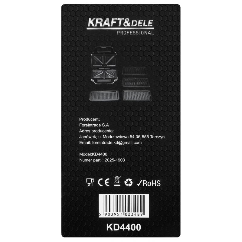 Opiekacz elektryczny 3w1 KD4400