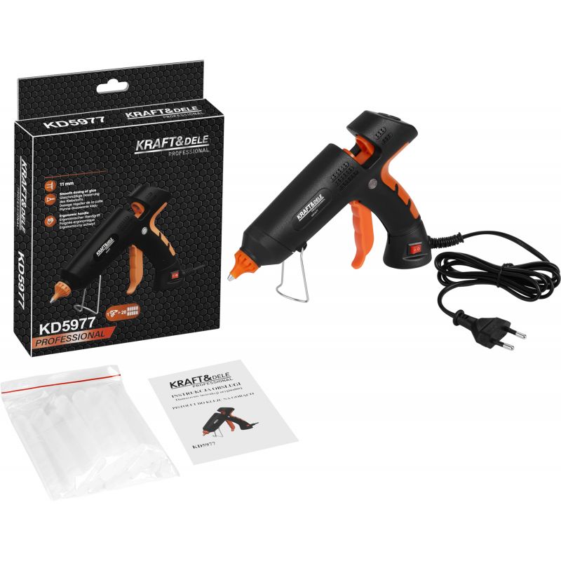 Pistolet do kleju na gorąco + 20 wkładów klejowych KD5977
