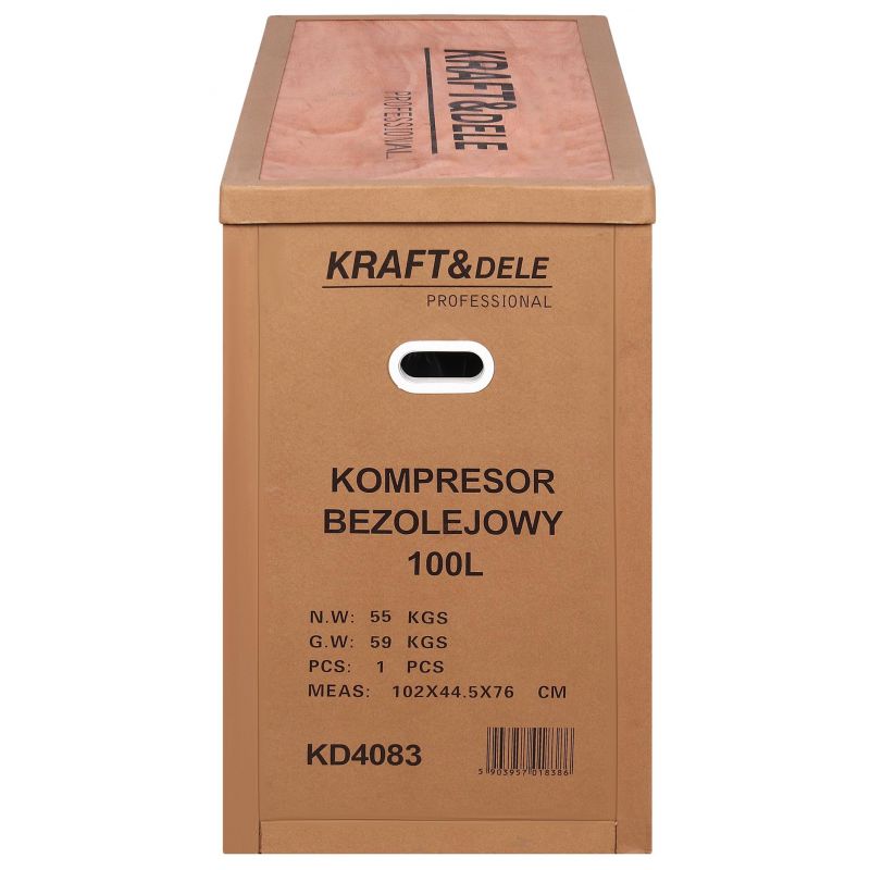 Kompresor bezolejowy 100L 2x2200W KD4083
