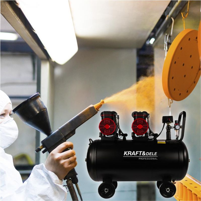 Kompresor bezolejowy 100L / 1450W x 2 KD1392