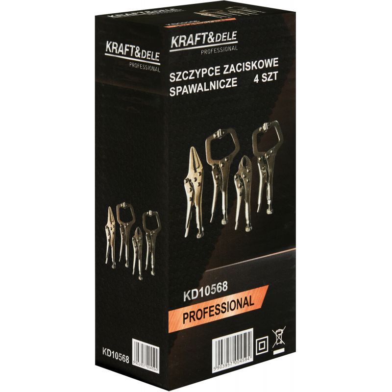 Szczypce zaciskowe spawalnicze 4szt. KD10568