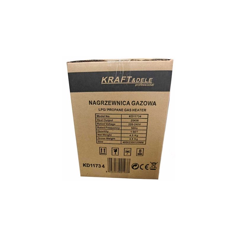 Nagrzewnica gazowa 25kW + reduktor KD11734