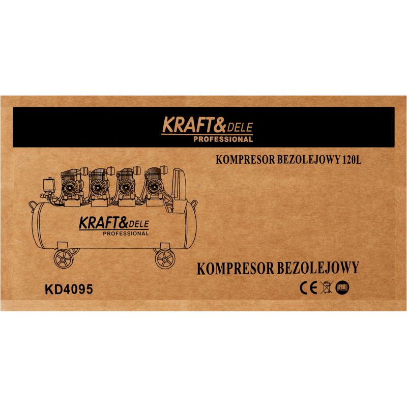 Kompresor bezolejowy niebieski 120L 4 tłoki 400V 7kW KD4095