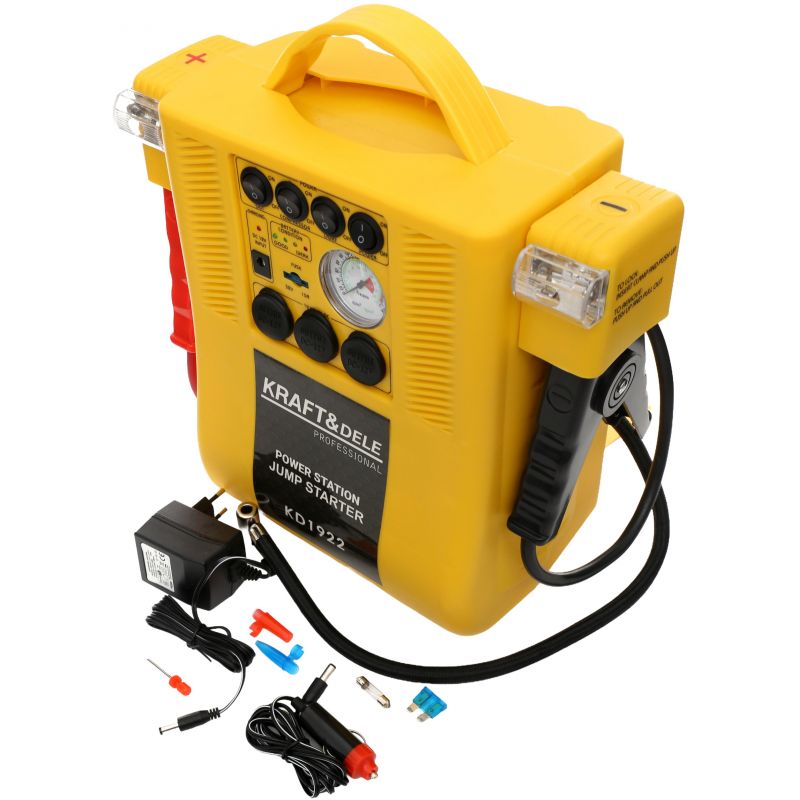Jump starter 4W1 - urządzenie wielofunkcyjne - rozruch, kompresor, latarka KD1922