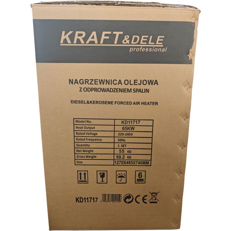 Nagrzewnica olejowa + termostat 65kW KD11717