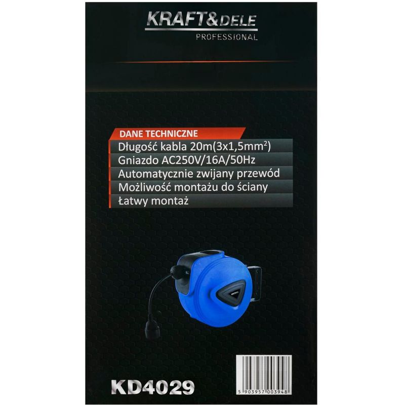 Zwijacz przewodu elektrycznego 20m KD4029