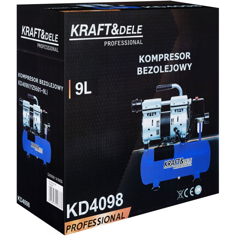 Kompresor bezolejowy 9L 550W 155L/min KD4098