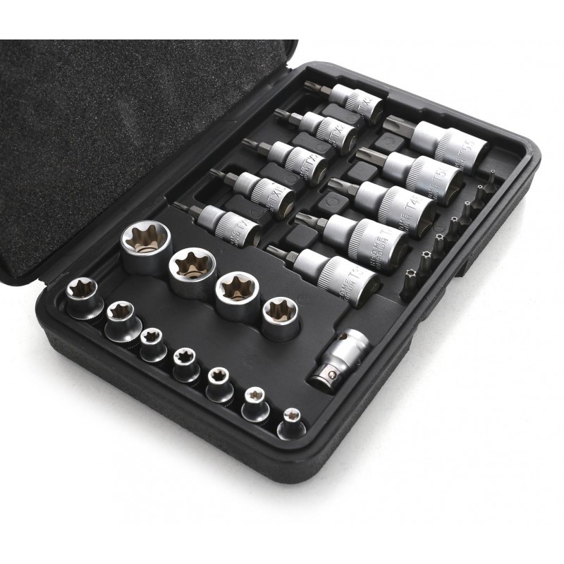 Zestaw Bitów i Nasadek Torx 30cz. KD10242