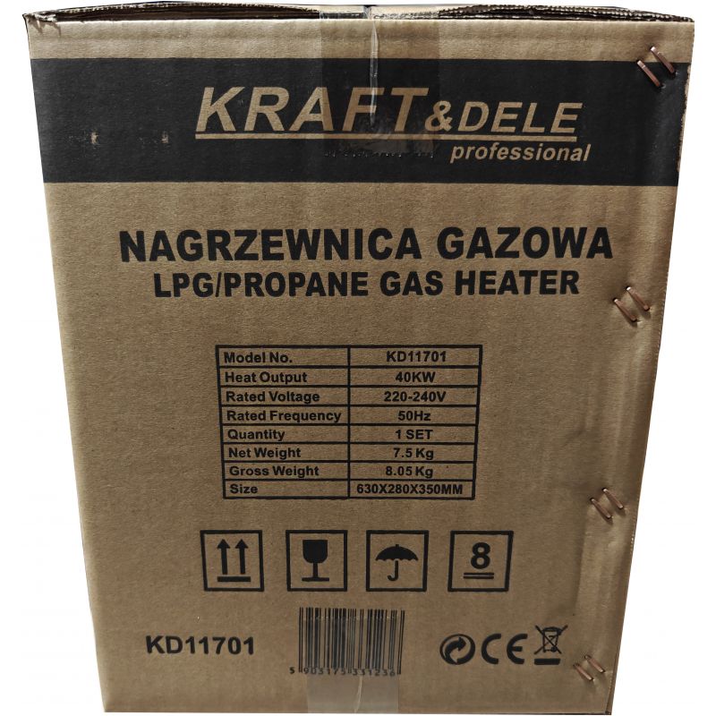 Nagrzewnica gazowa 40kW Termostat / Reduktor KD11701