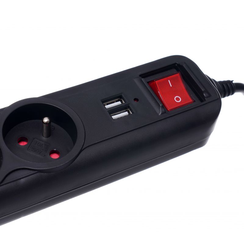 Przedłużacz z USB 3m 3 gniazda KD4032